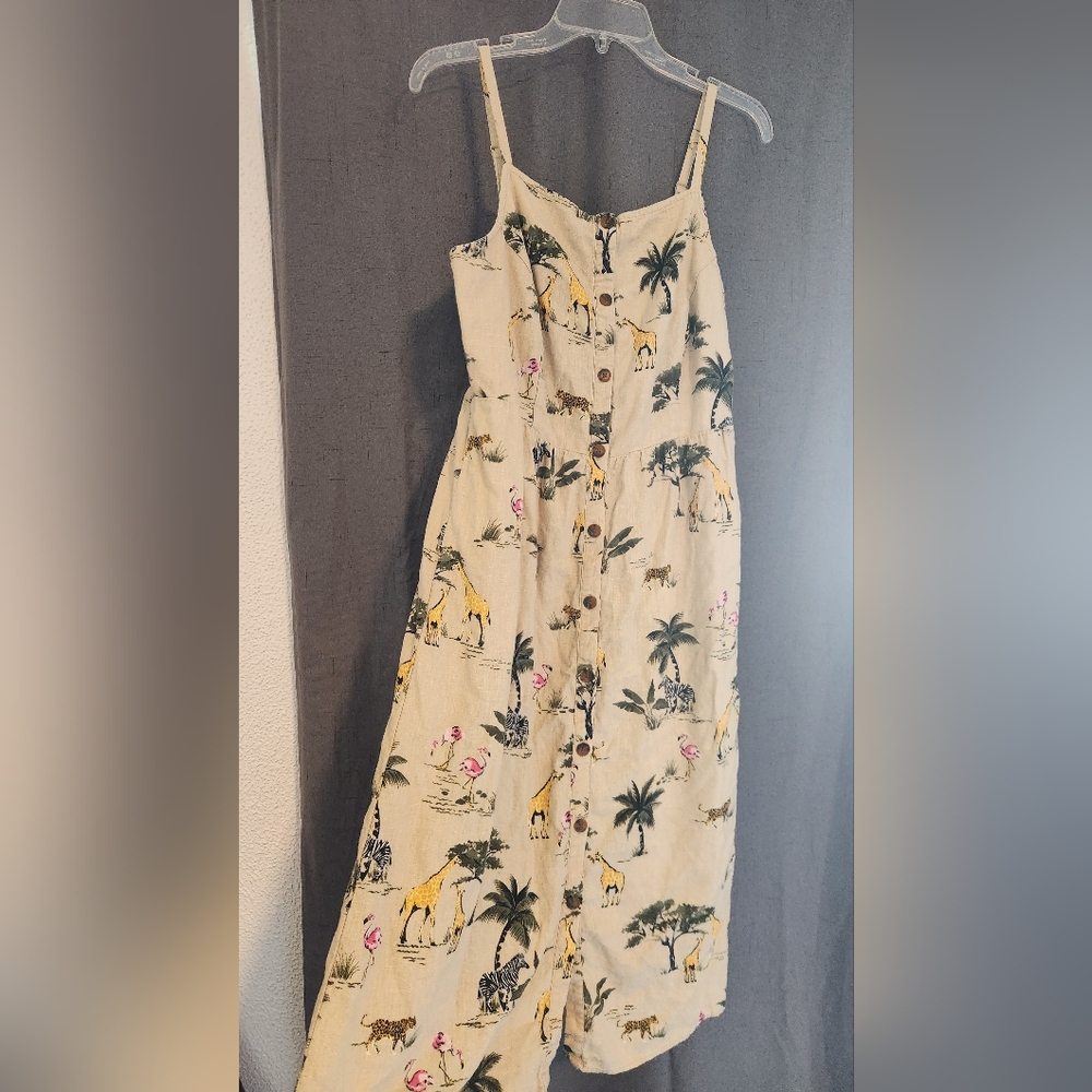 Tropical Print Button-Down Dress Old Navy